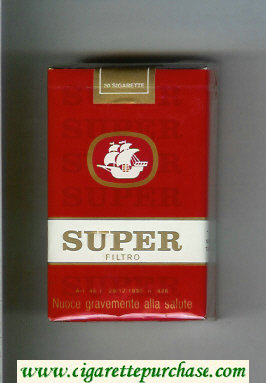 Super Filtro Cigarettes red and white soft box