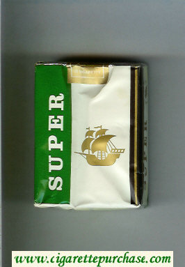 Super white and green Cigarettes soft box