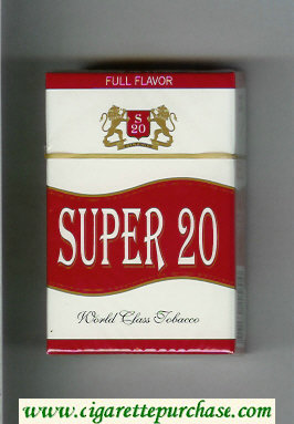 Super 20 Full Flavor Cigarettes hard box