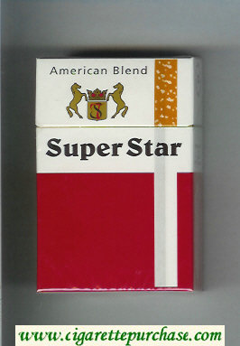Super Star American Blend Cigarettes hard box