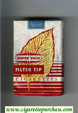 Super Valu Filter Tip Cigarettes soft box