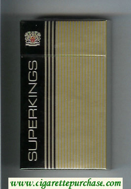 Superkings gold and black 100s Cigarettes hard box