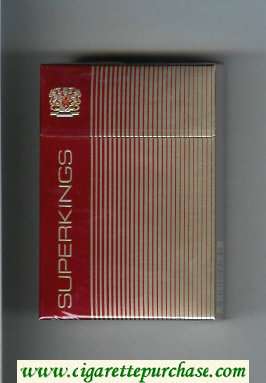 Superkings gold and red Cigarettes hard box