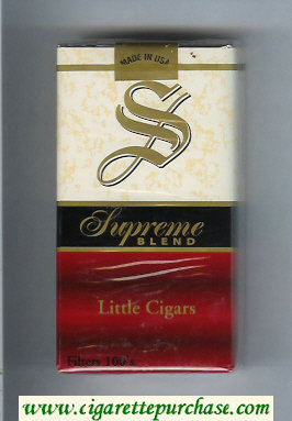 Supreme Blend Little Cigars 100s Cigarettes soft box