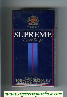 Supreme Super Kings 100s Cigarettes Hard Box Supreme Super Kings 100s Cigarettes Hard Box
