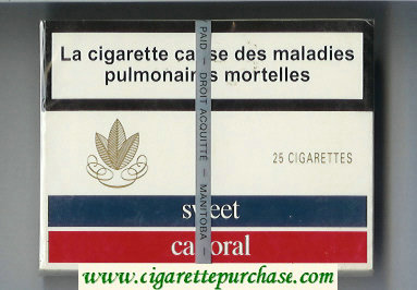 Sweet Caporal 25 Cigarettes wide flat hard box