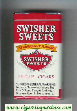 Swisher Sweets Strawberry Flavor 100s Little Cigars Cigarettes soft box