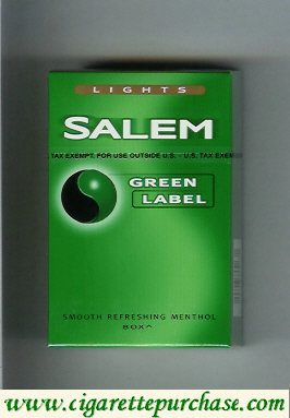 Discount Salem Green Label Lights cigarettes hard box