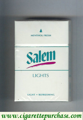 Discount Salem Lights Menthol Fresh with red line cigarettes hard box
