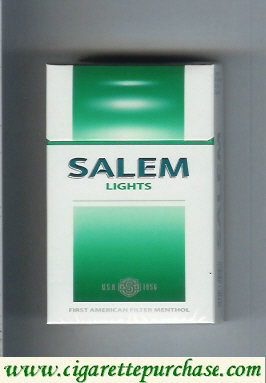 Discount Salem Lights USA 1956 Menthol cigarettes hard box
