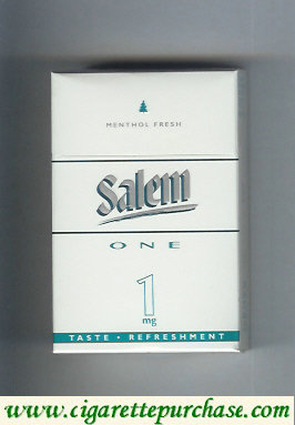 Discount Salem One 1 mg Menthol Fresh with line cigarettes hard box