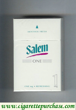 Discount Salem One 1 mg Menthol Fresh with red line cigarettes hard box