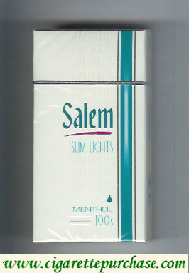 Discount Salem Slim Lights Menthol with red line 100s cigarettes hard box