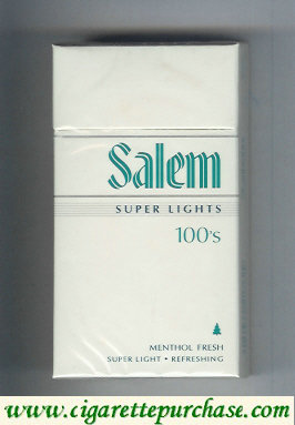 Discount Salem Super Lights 100s Menthol Fresh cigarettes hard box