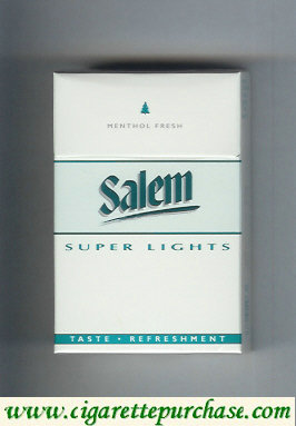Discount Salem Super Lights Menthol Fresh with line cigarettes hard box