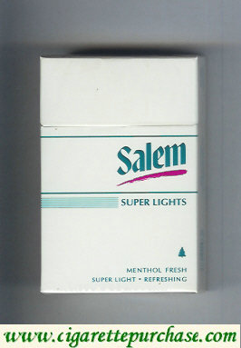 Discount Salem Super Lights Menthol Fresh with red line cigarettes hard box