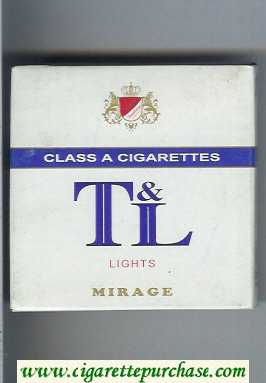 T and L Lights Mirage cigarettes wide flat hard box