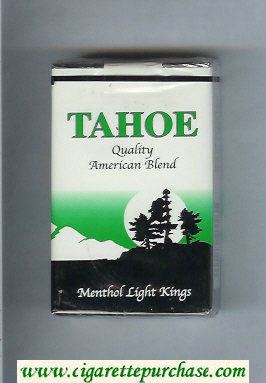 Tahoe Quality American Blend Menthol Light Kings cigarettes soft box