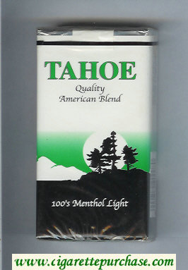 Tahoe Quality American Blend 100s Menthol Light cigarettes soft box