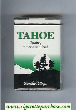 Tahoe Quality American Blend Menthol Kings cigarettes soft box