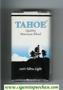 Tahoe Quality American Blend 100s Ultra Light cigarettes soft box