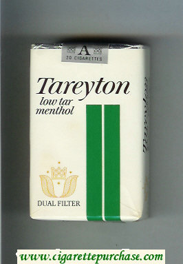 Tareyton Low Tar Menthol Dual Filter cigarettes soft box