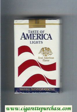 Taste of America Lights cigarettes soft box