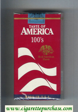 Taste of America 100s cigarettes soft box