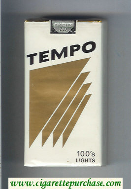 Tempo 100s Lights cigarettes soft box