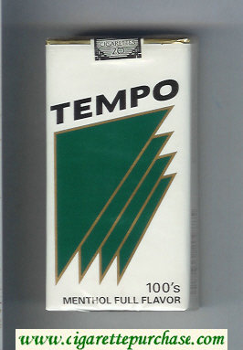 Tempo 100s Menthol Full Flavor cigarettes soft box