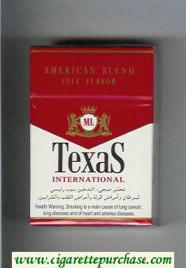 Texas International American Blend Full Flavor cigarettes hard box