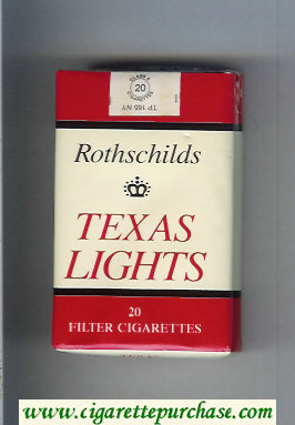 Texas Lights Rothschilds cigarettes soft box