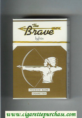 The Brave Lights Premium Blend cigarettes hard box