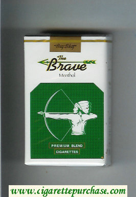 The Brave Menthol Premium Blend cigarettes soft box