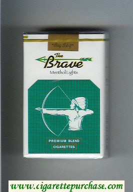 The Brave Menthol Lights Premium Blend cigarettes soft box