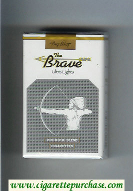 The Brave Ultra Lights Premium Blend cigarettes soft box