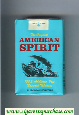 The Original American Spirit cigarettes blue soft box