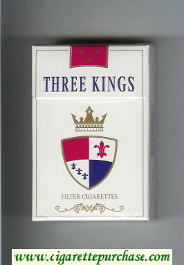 Three Kings Filter Sigarettes cigarettes white hard box