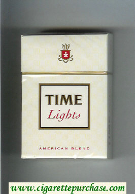 Time Lights American Blend cigarettes white hard box