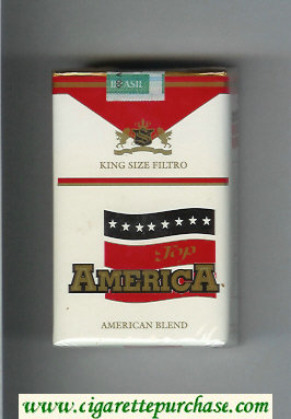 Top America American Blend cigarettes white and red soft box