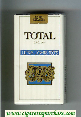 Total De Luxe Ultra Lights 100s cigarettes soft box