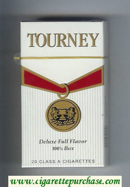 Tourney Deluxe Full Flavor 100s Box Cigarettes hard box