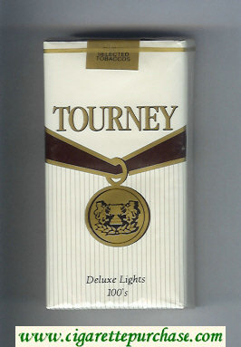 Tourney Deluxe Lights 100s Cigarettes soft box