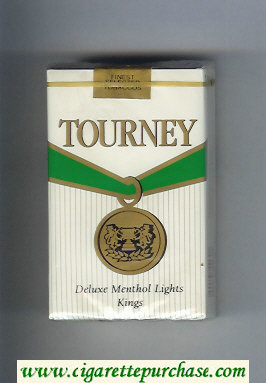 Tourney Deluxe Menthol Lights Kings Cigarettes soft box