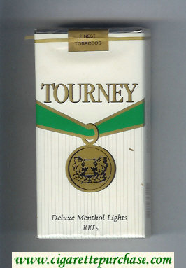 Tourney Deluxe Menthol Lights 100s Cigarettes soft box