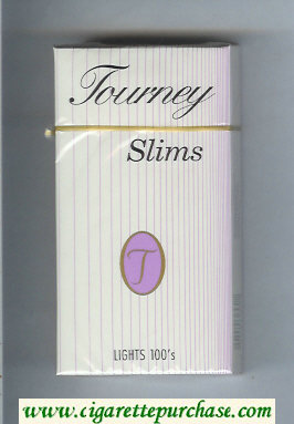 Tourney Slims Lights 100s Cigarettes hard box