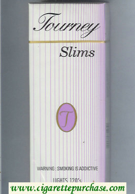 Tourney Slims Lights 120s Cigarettes hard box
