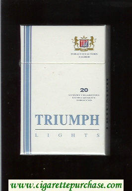 Triumph Lights cigarettes hard box