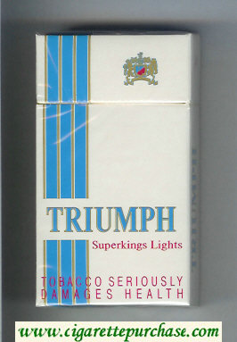 Triumph Superkings Lights 100s cigarettes hard box