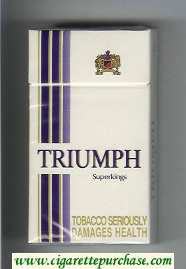 Triumph Superkings 100s cigarettes hard box